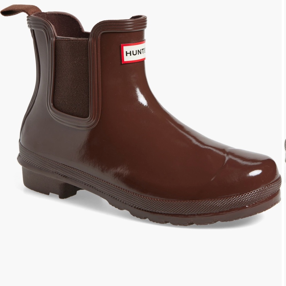 Hunter “Brown Bolt” Chelsea Rain Boots